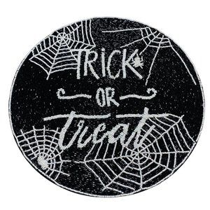 Christian Siriano Halloween Spider Webs Trick or Treat 15in Beaded Placemat
